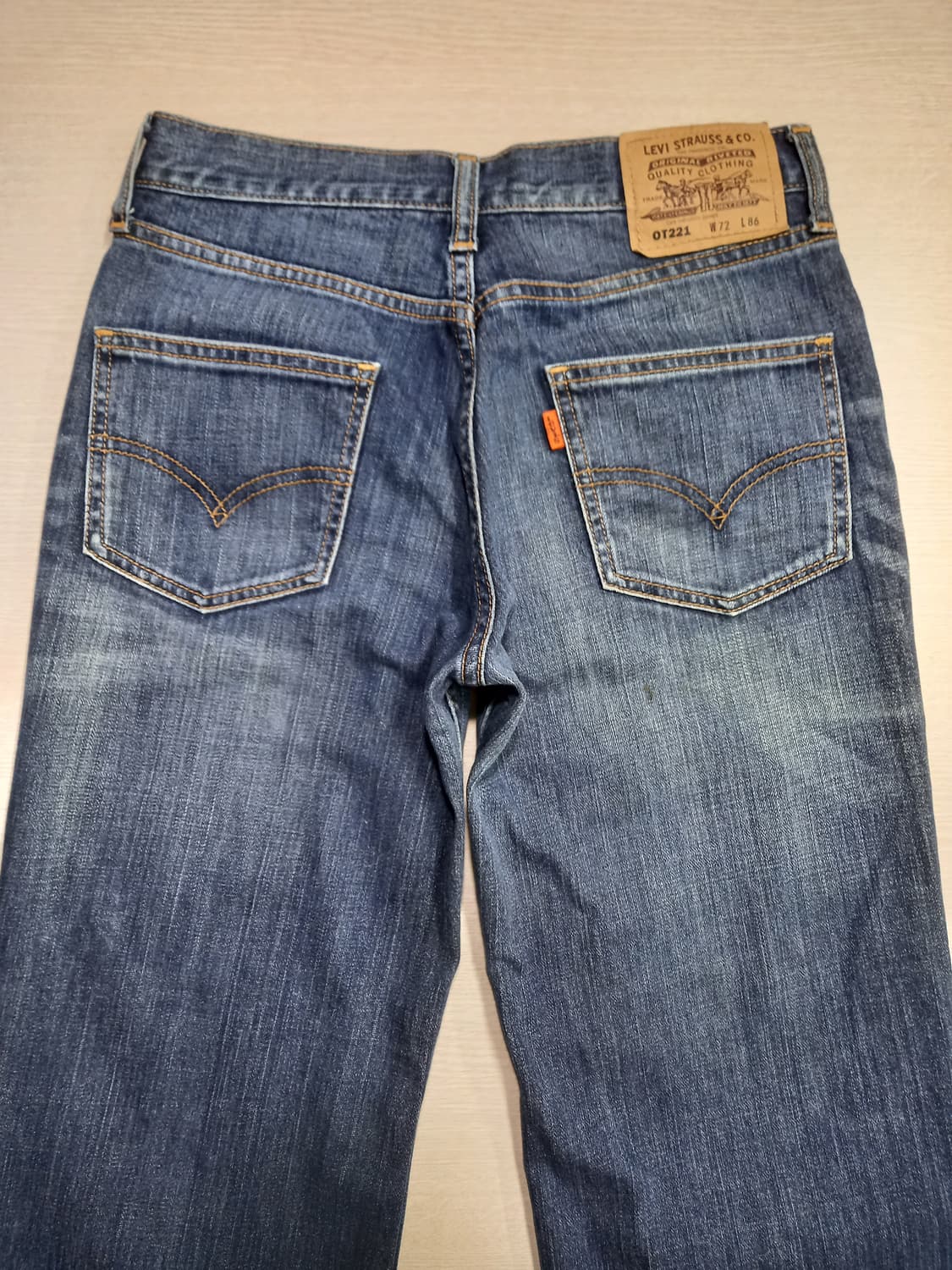 27-28 리바이스OT221 오렌지탭 워싱 스판 세미와이드진 27-605 상품이미지4