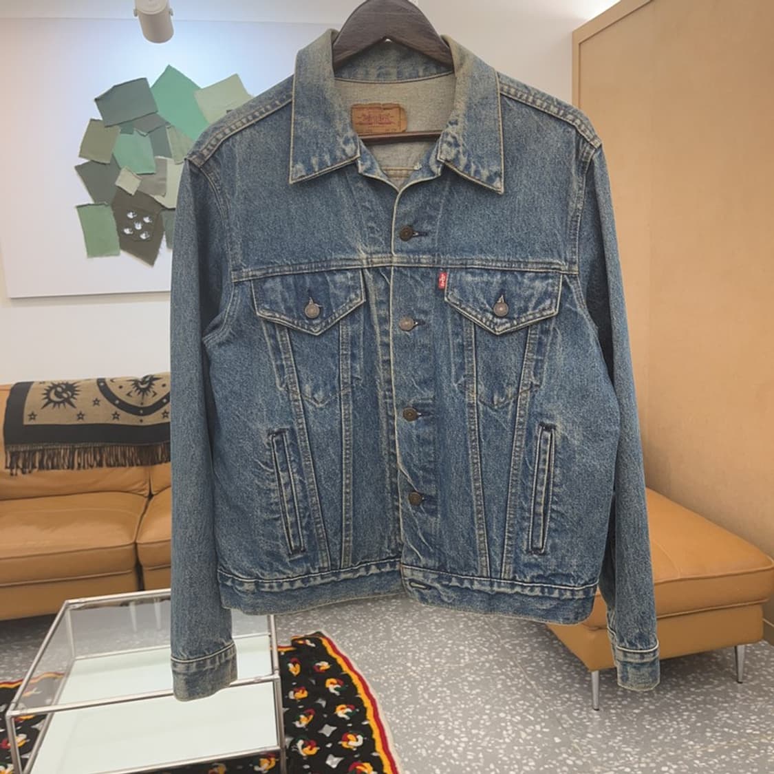 리바이스 올드스쿨 빈티지 성조기 트러커 데님 자켓 42R C07133 상품이미지4