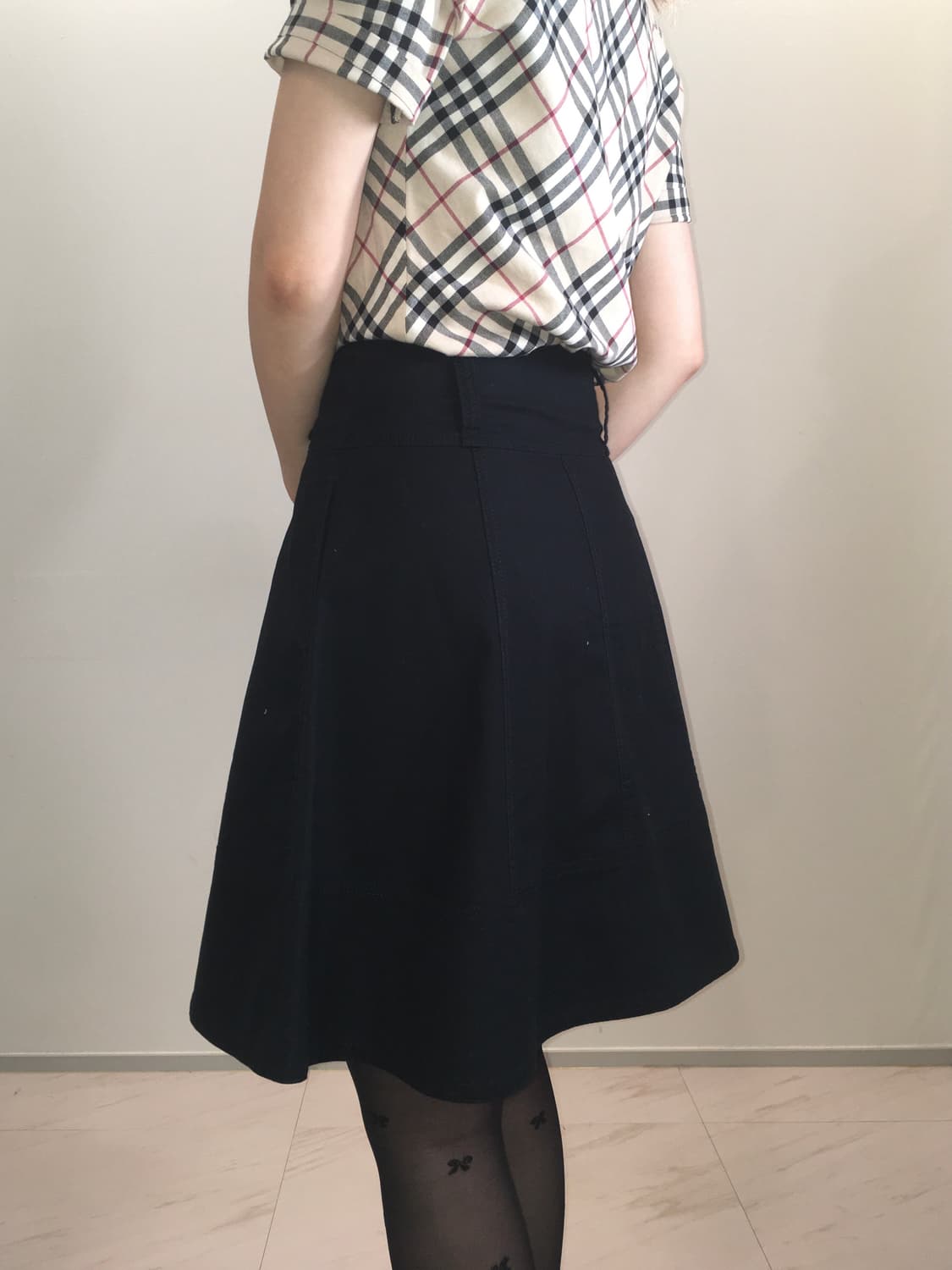 Burberry navy midi skirt  상품이미지5