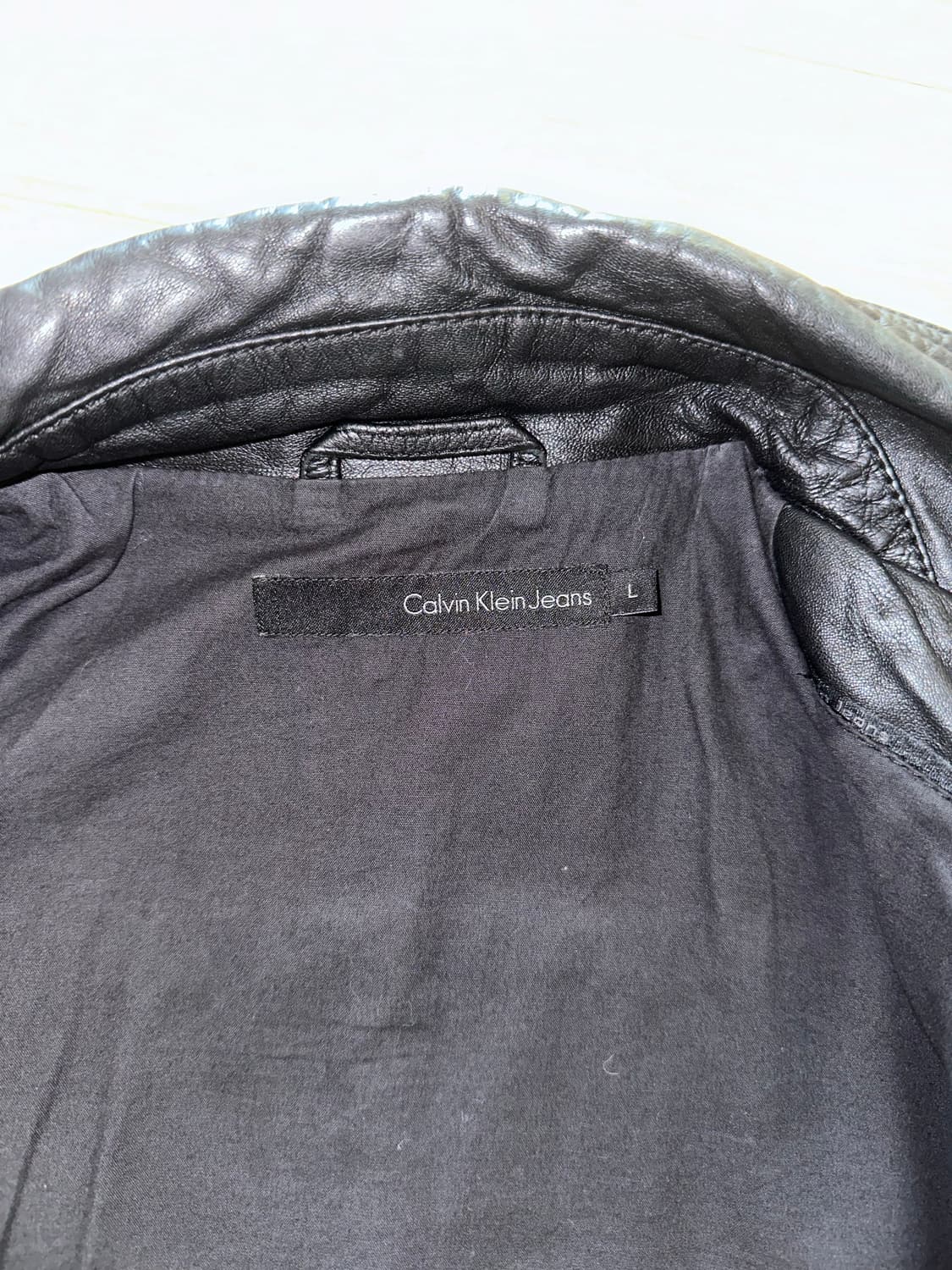 켈빈클라인 진 겉감 100% 양가죽 자켓 상품이미지3