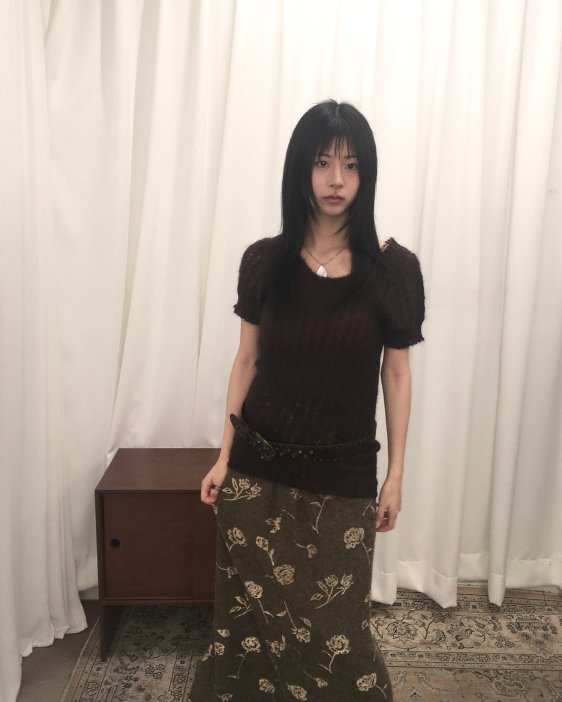 브라운 반팔니트 상품이미지2