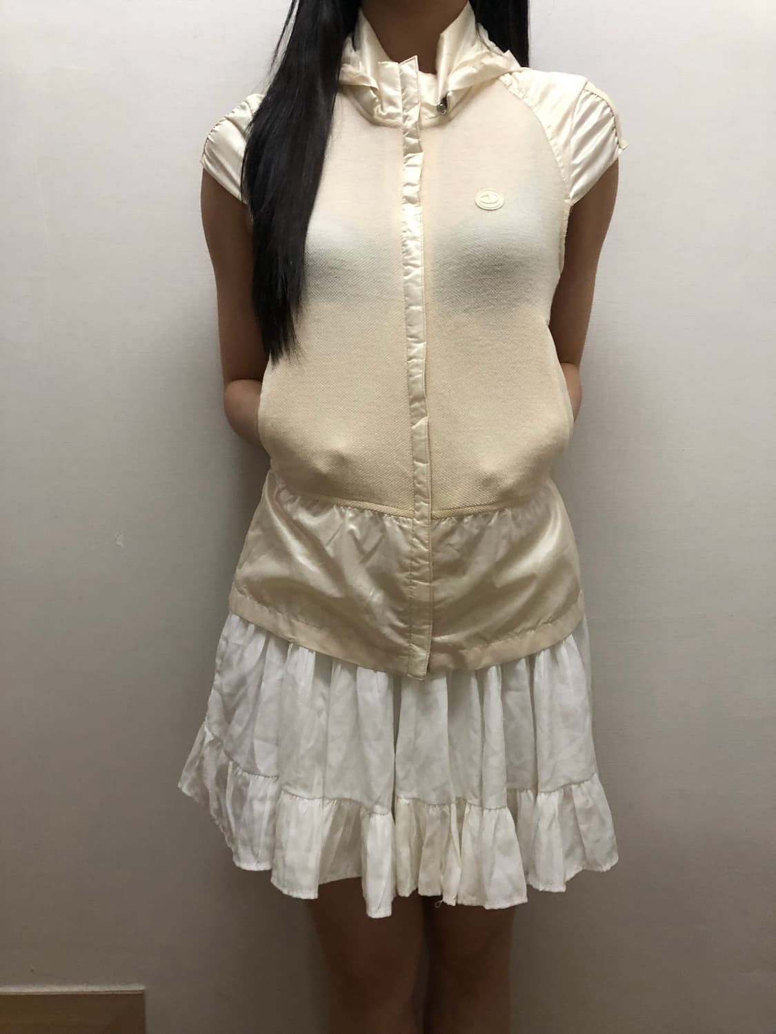 빈티지 아이보리 스포티 집업 상품이미지5