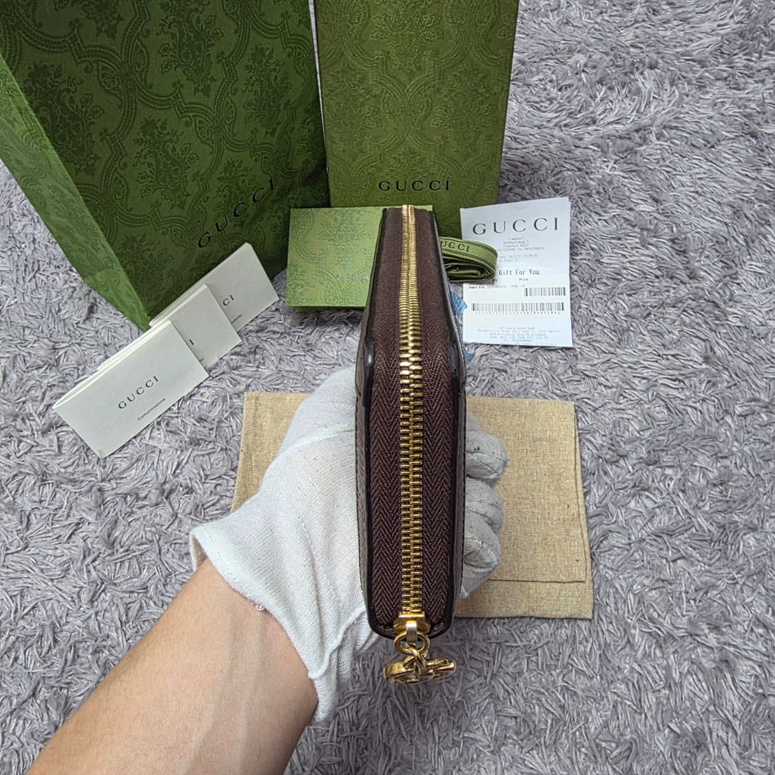 {클로젯}[풀구성+영수증][신형24ss]구찌 오피디아 지퍼돌이 장지갑 상품이미지8