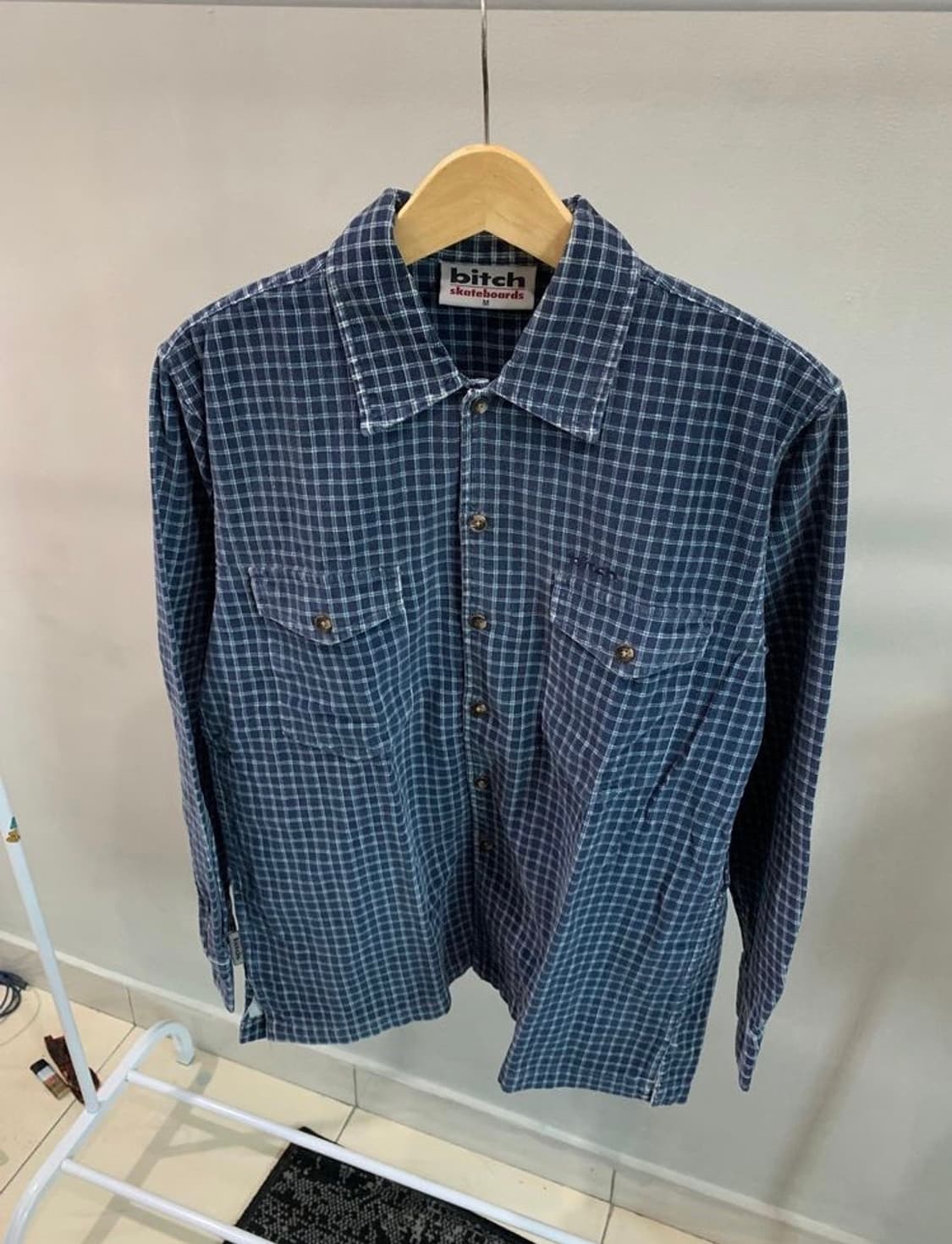 90s 비치 스케이트보드 플레이드 셔츠 상품이미지2