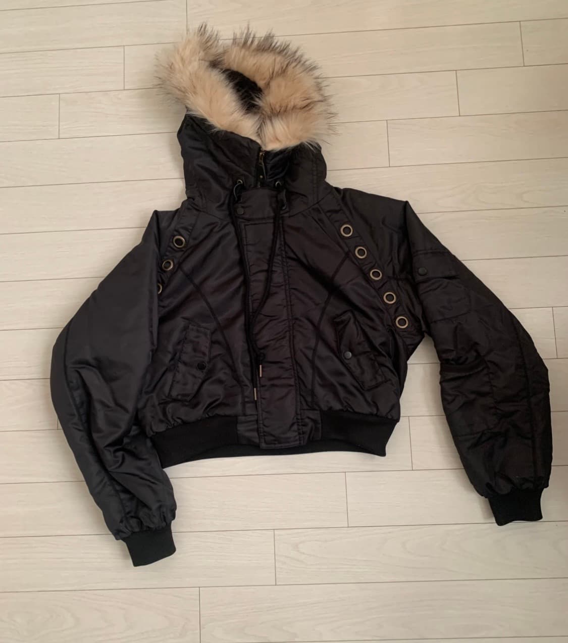 팬시클럽 MA-1 아일렛 퍼자켓 상품이미지2