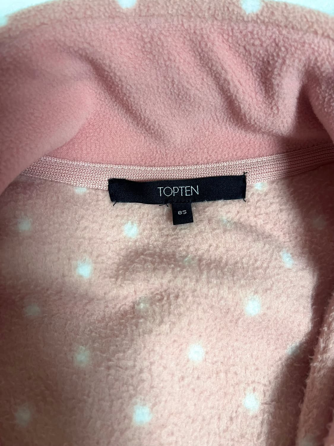 탑텐 핑크 도트 땡땡이 후리스 플리스 자켓 상품이미지2