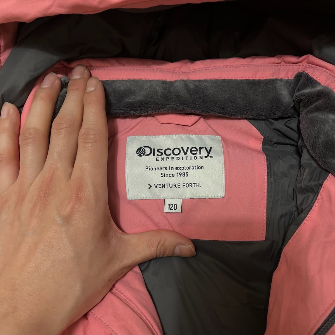 디스커버리 키즈 덕다운 후드 롱패딩 120  상품이미지5