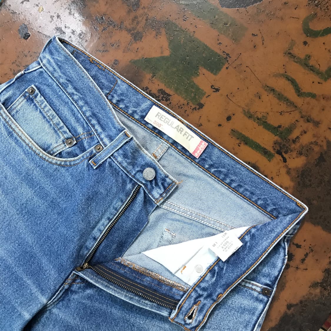 리바이스 505 연 중청 데님 팬츠 허리 31 32 사이즈 상품이미지5