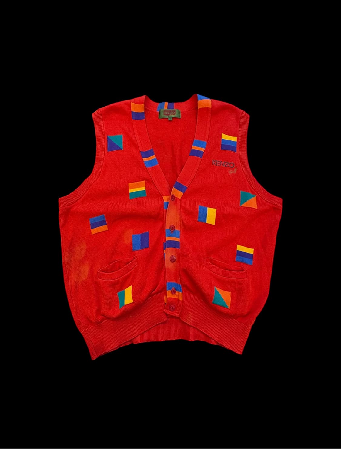 겐조 골프 플래그 니트 베스트 상품이미지1