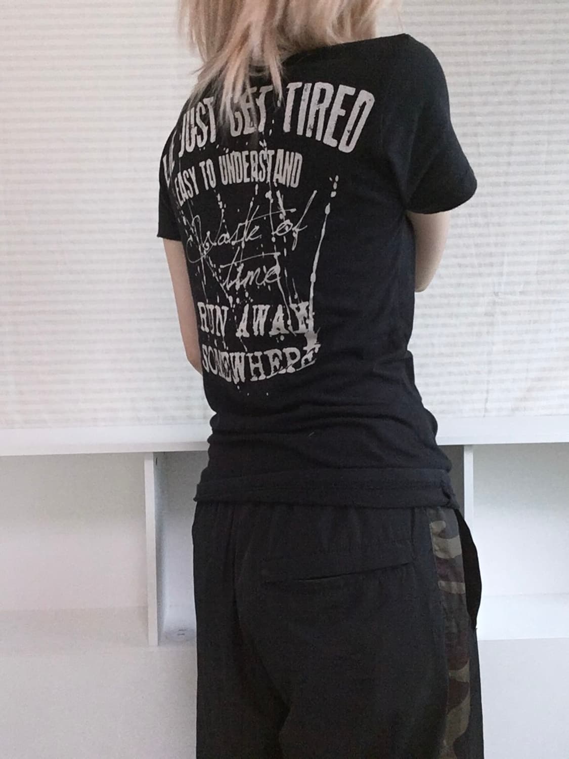 jpn vintage black y2k printing t shirt 상품이미지6
