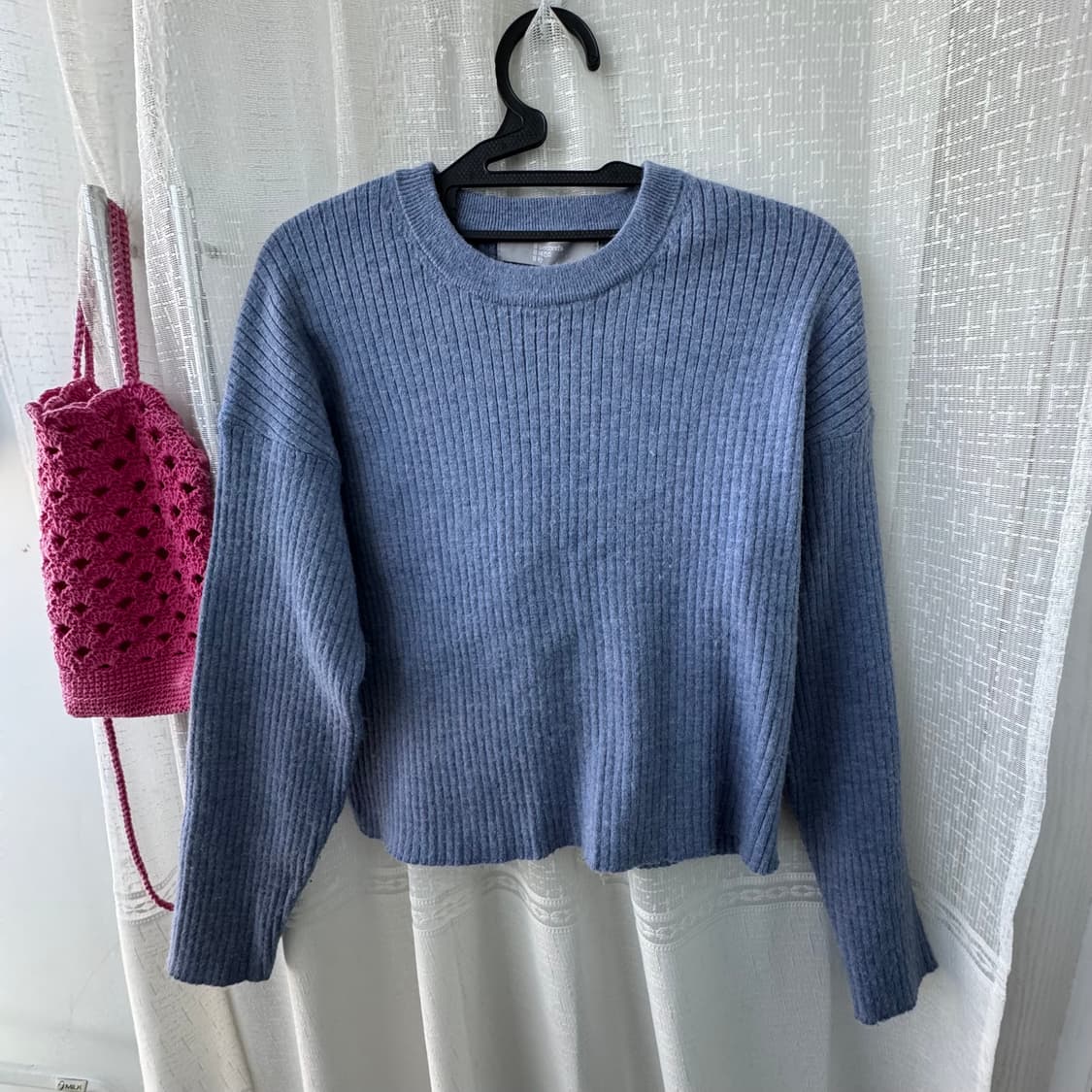 8세컨즈 스카이블루 니트 티셔츠 상품이미지2