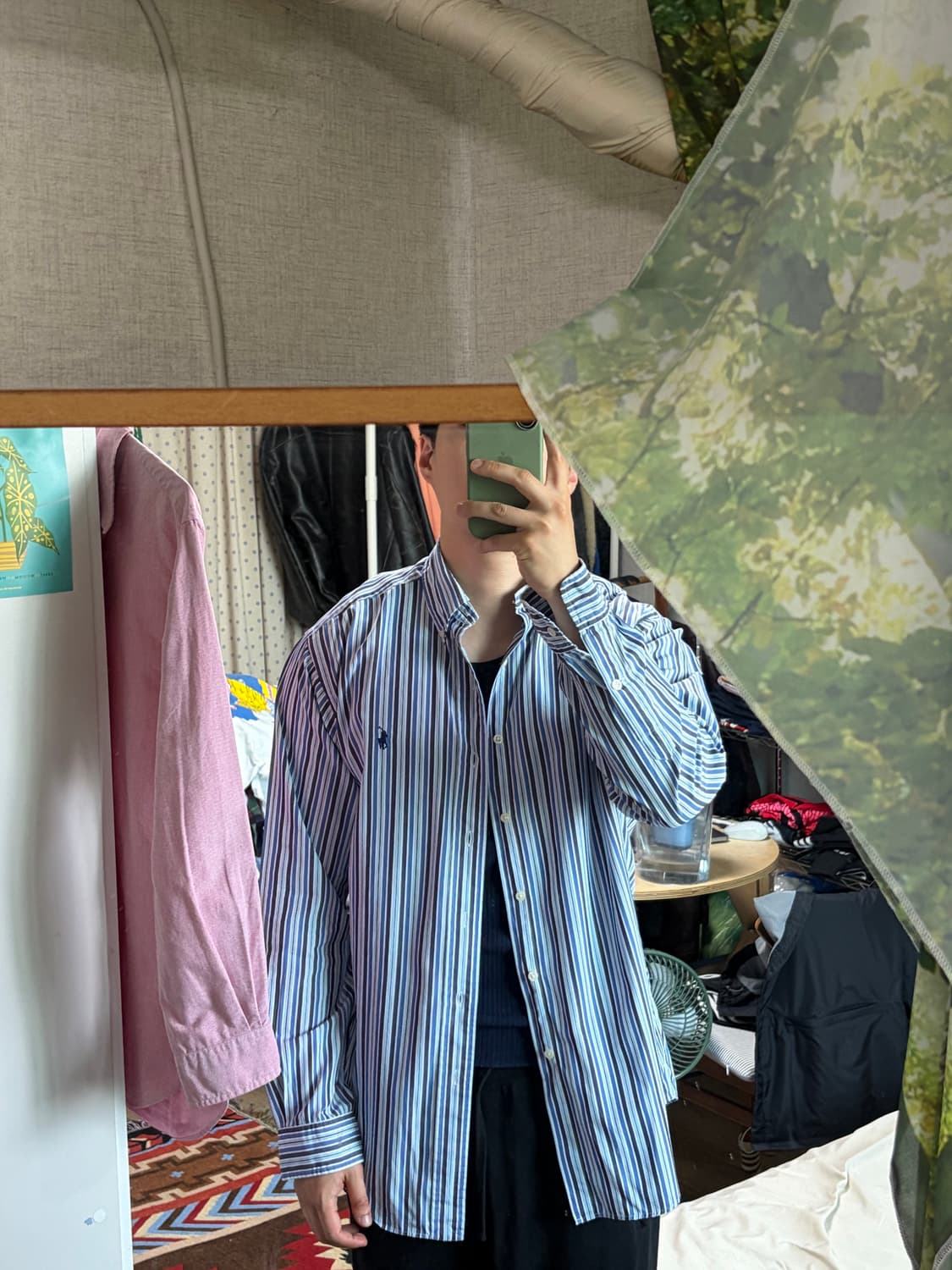 90s 폴로 랄프로렌 커스텀핏 스트라이프 셔츠 100 상품이미지8
