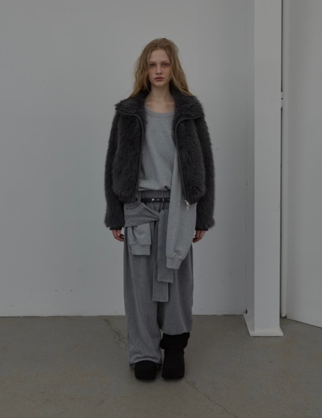 LCDC 뉴 퍼 집업 자켓 그레이 상품이미지2