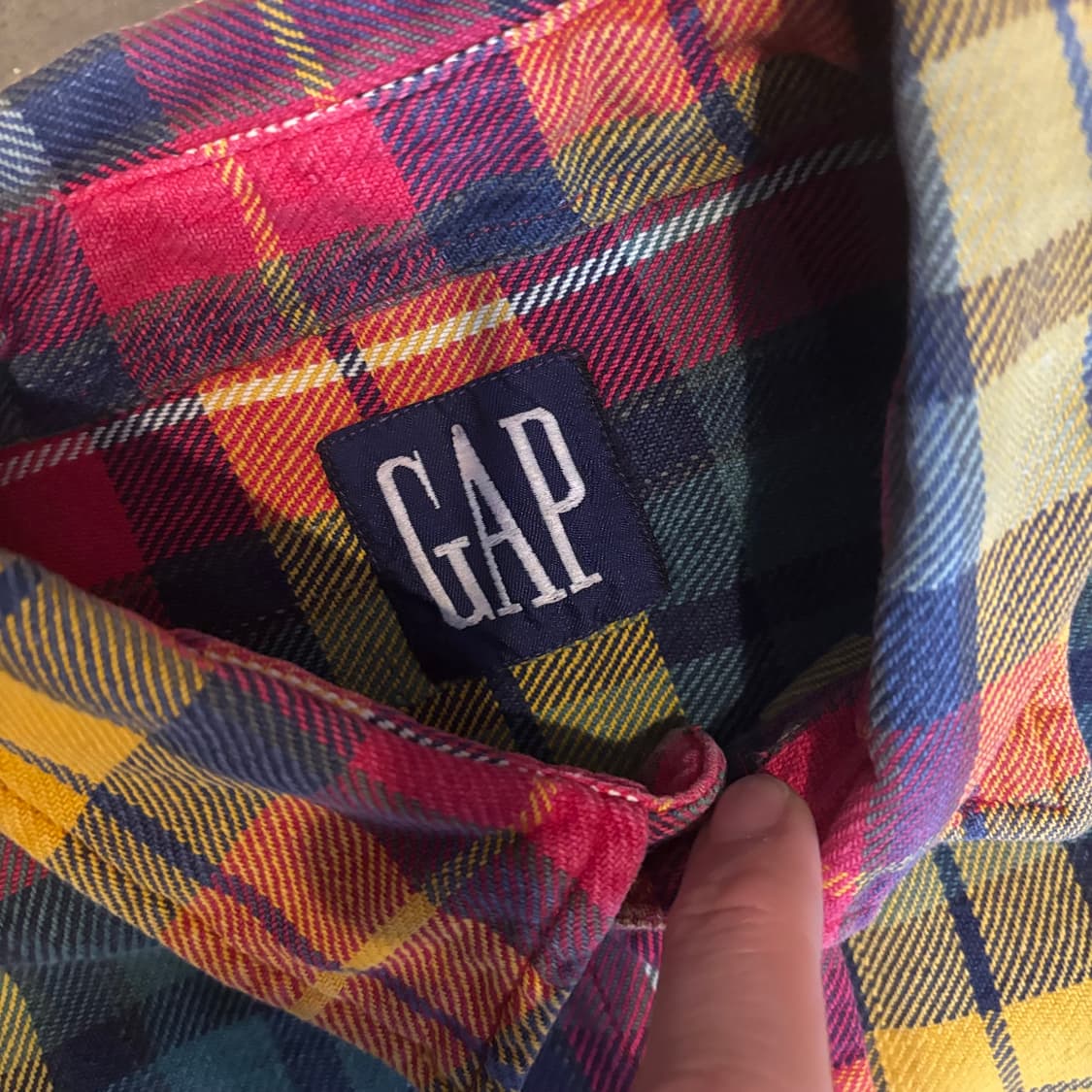 올드 갭 멀티컬로 체크 셔츠 상품이미지3