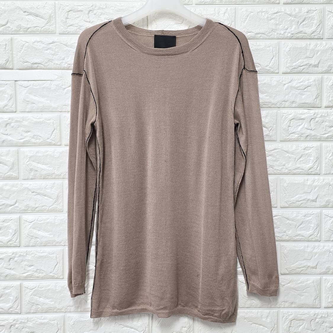 택포) 한섬 LANVIN 랑방 캐시미어 긴팔 티셔츠 M 상품이미지1