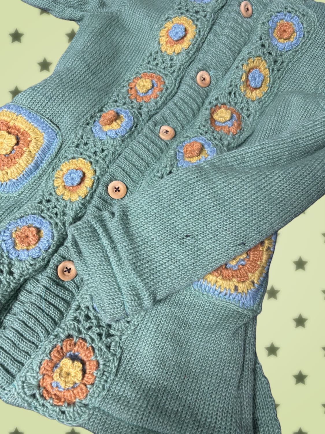 빈티지 티티카카 후리스 니트집업 상품이미지3