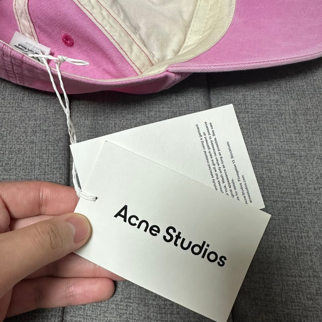 아크네 스튜디오 로고 볼캡 버블핑크 상품이미지7