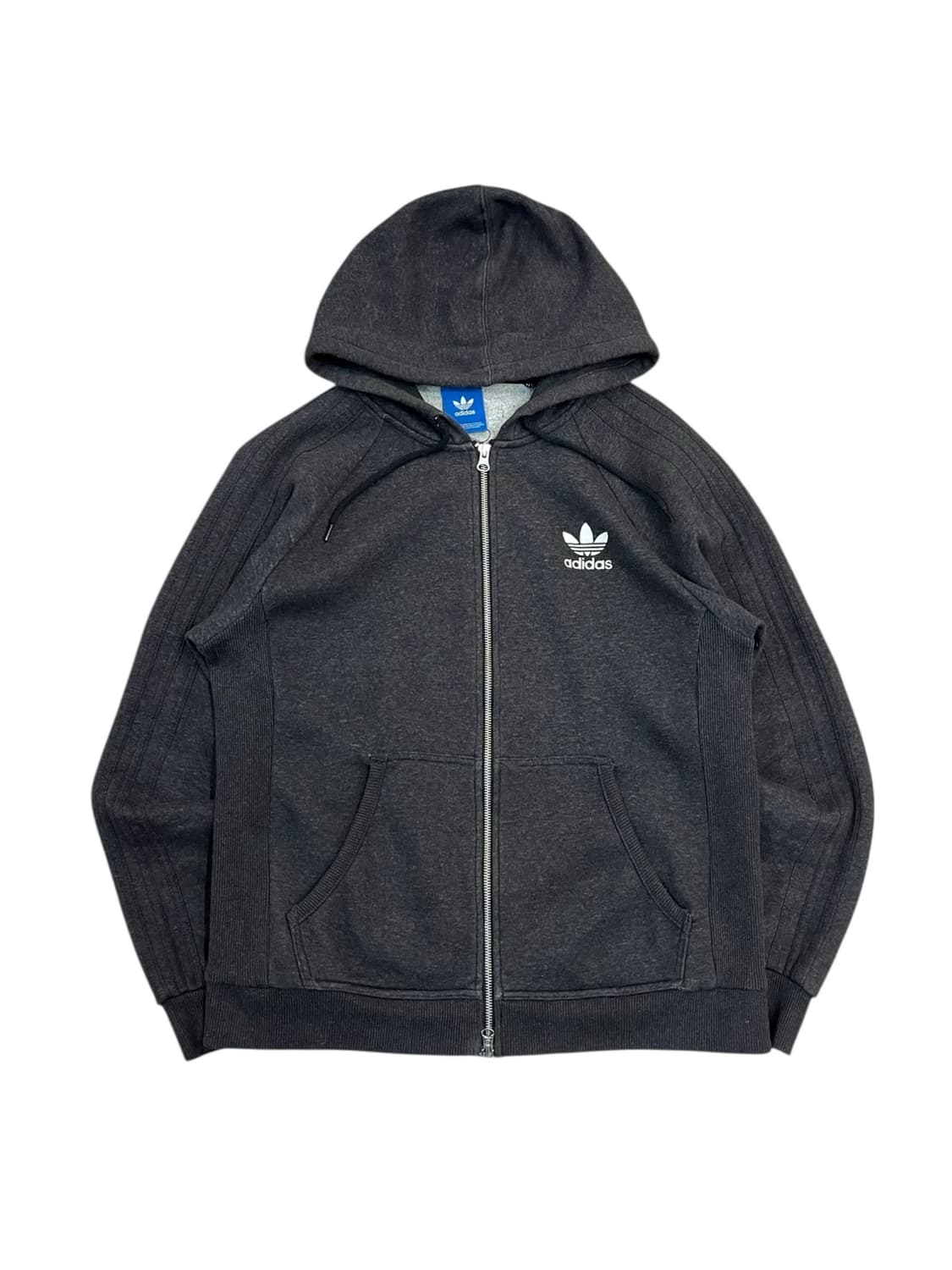 아디다스 기모 투웨이 후드집업 차콜 #csz2855 상품이미지3