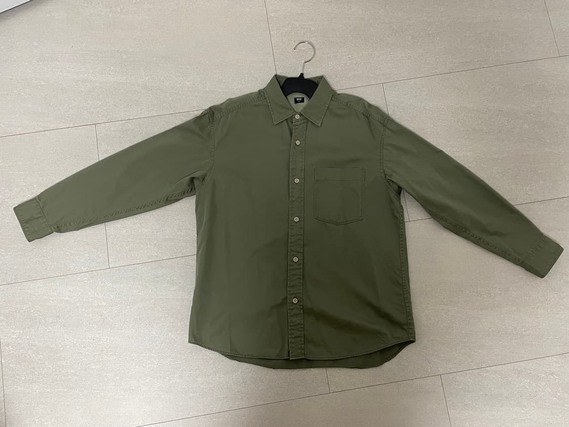 유니클로u 트윌 오버셔츠 올리브 M 상품이미지6