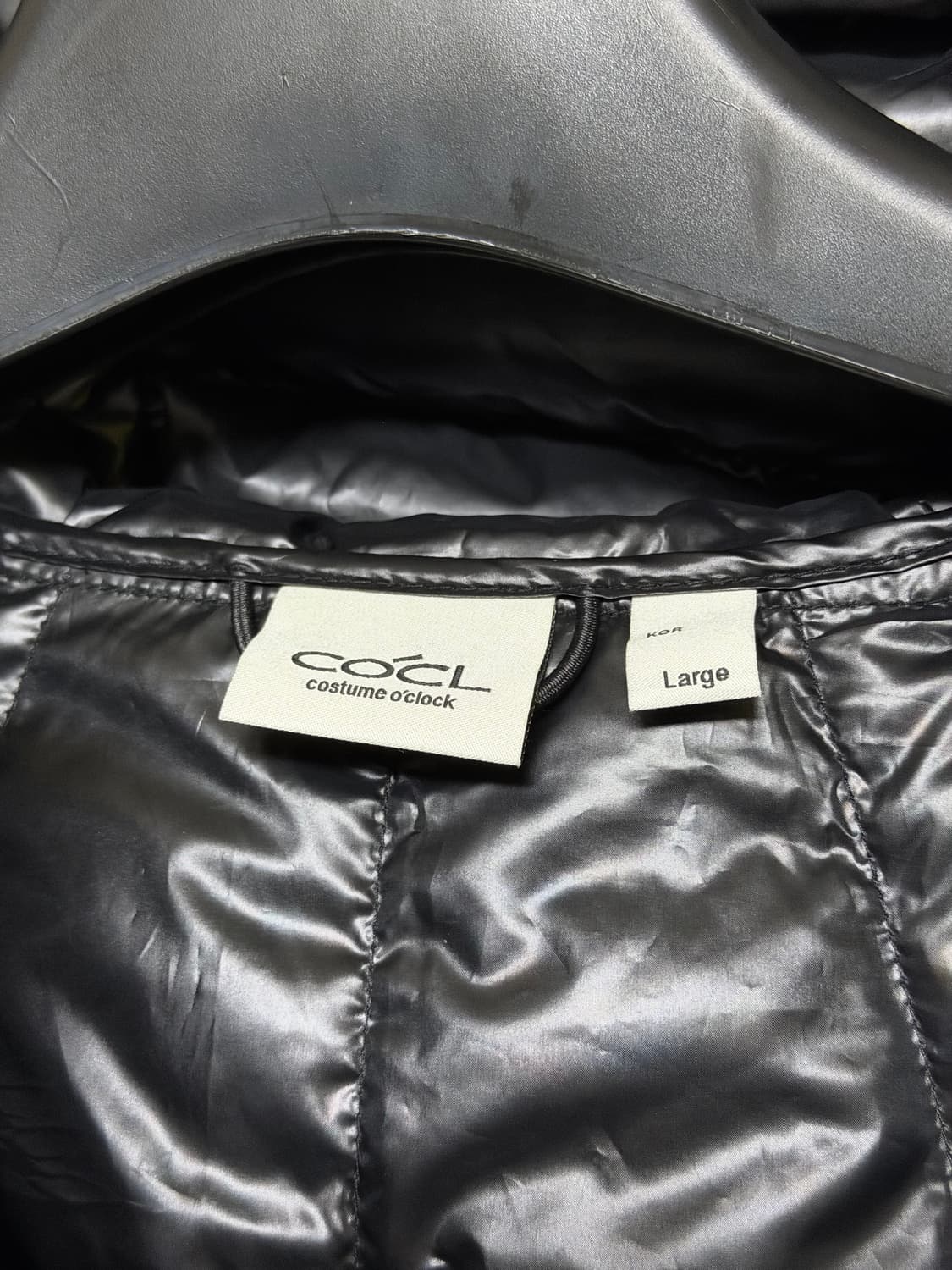 커스텀어클락 경량 패딩 블랙 L 상품이미지5