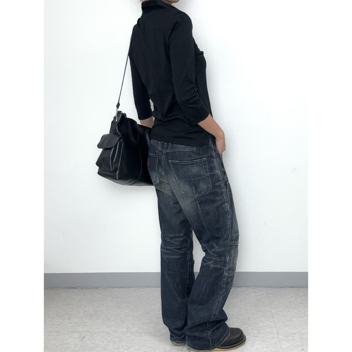 빈티지 블랙 폴로셔츠 상품이미지3