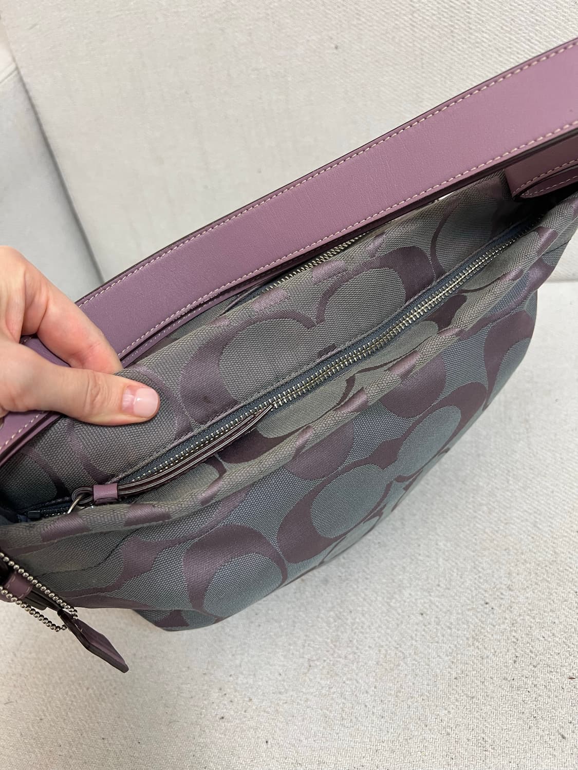 빈티지 코치 숄더백 겸 크로스백 연보라 상품이미지4