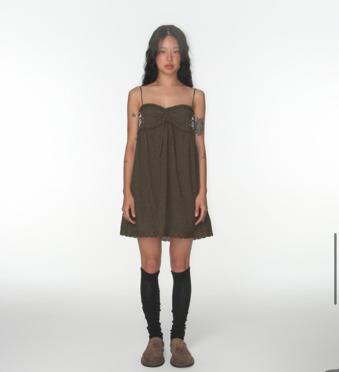 코이세이오 브라운 원피스 상품이미지3