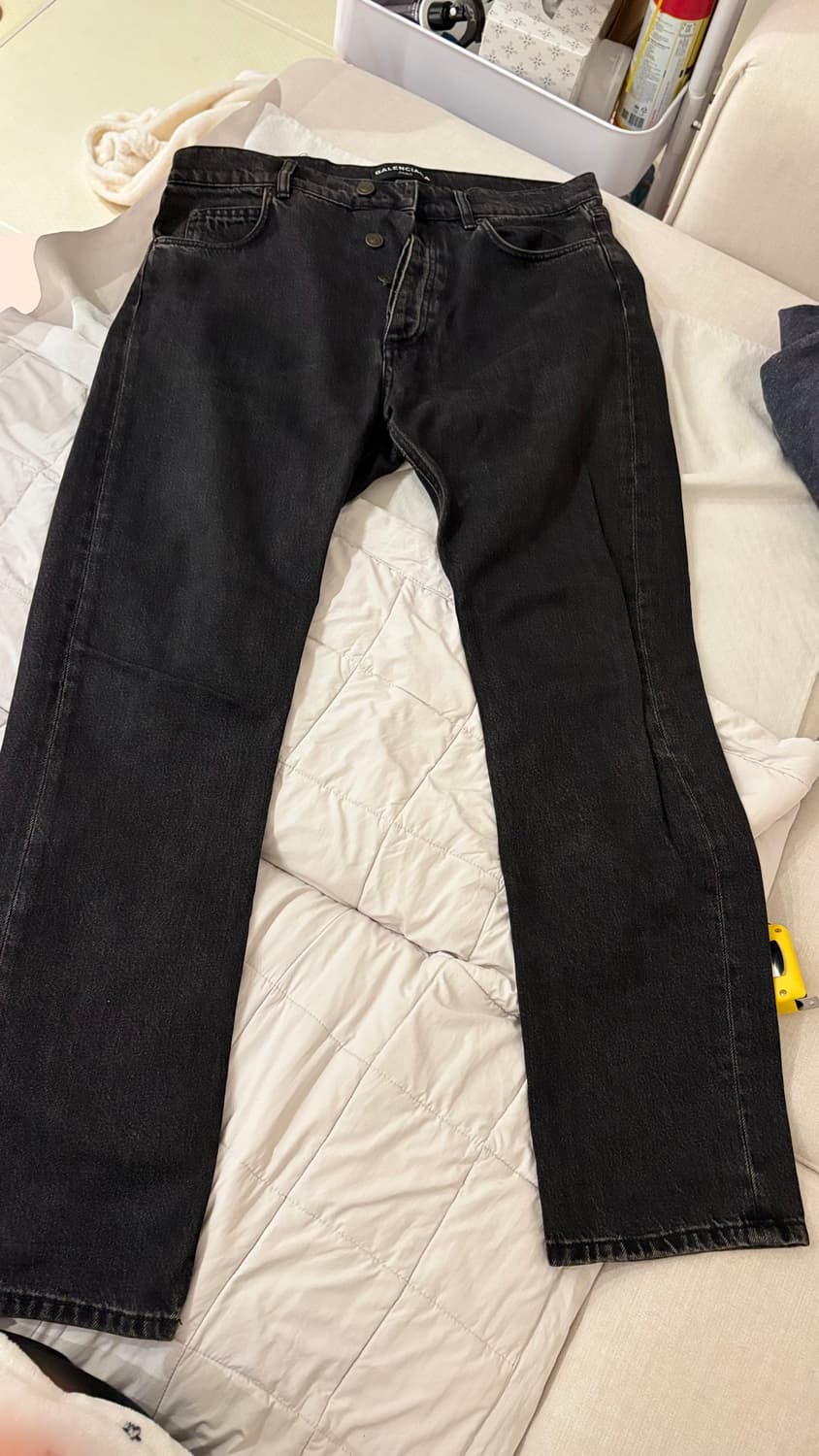 발렌시아가 블랙데님 팬츠 블랙진 바지 상품이미지1