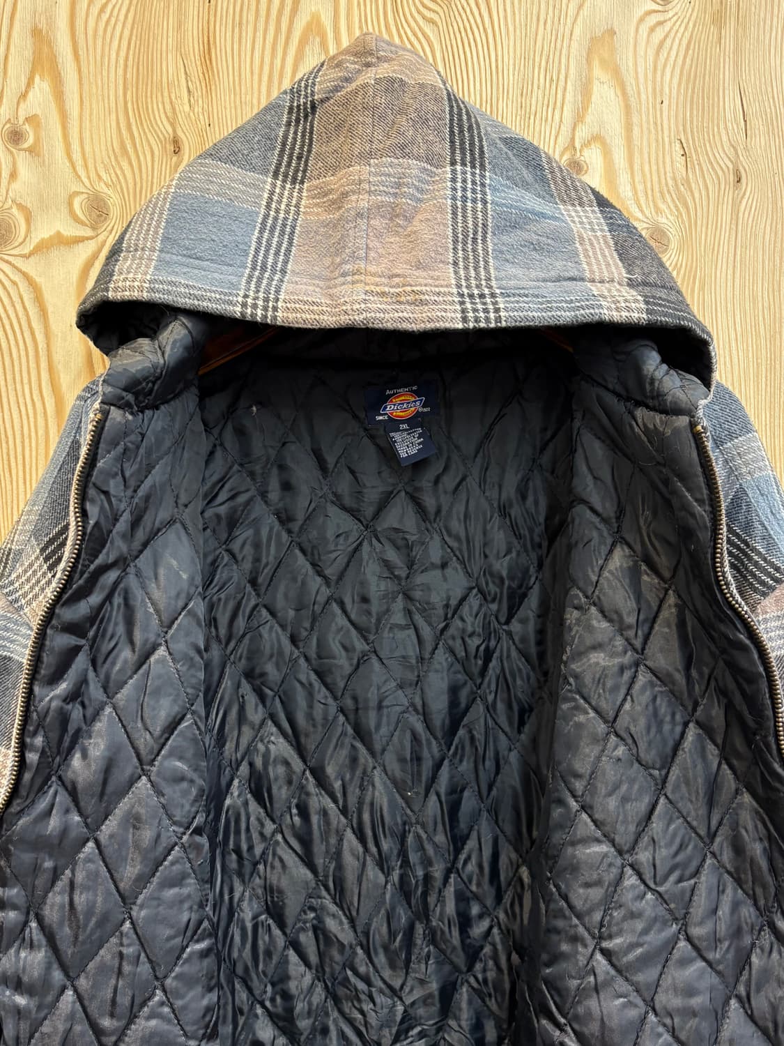 디키즈 플란넬 후드 누빔 자켓 상품이미지4