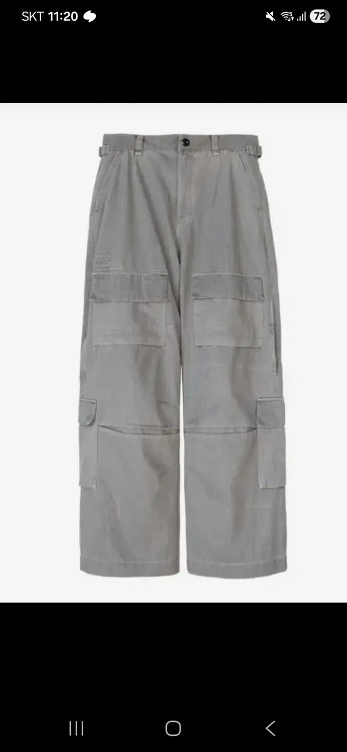 (4) 폴리테루 노매뉴얼 카고팬츠 그레이 판매 상품이미지1