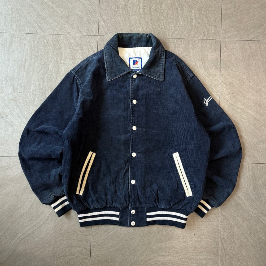 90s Rennoc Navy corduroy jacket 상품이미지1