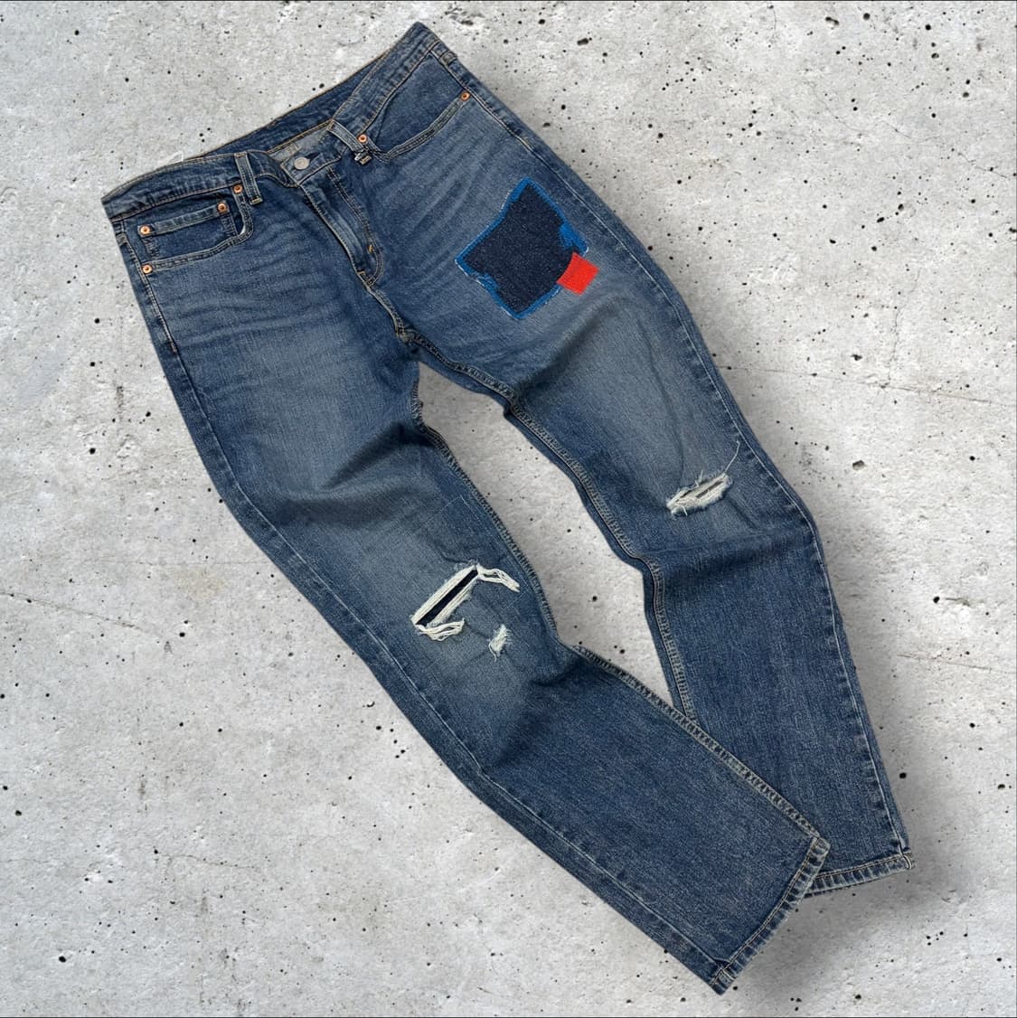 [34x32] 리바이스 511 슬림 패치 데님 청바지 팬츠 D572 상품이미지1