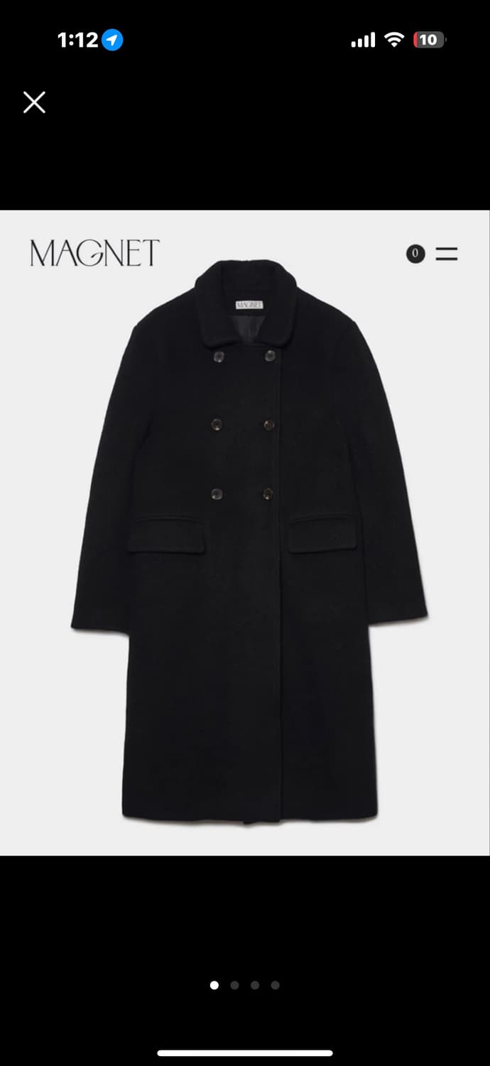 마그넷아카이브 Round Neck Double Coat (Black 상품이미지1