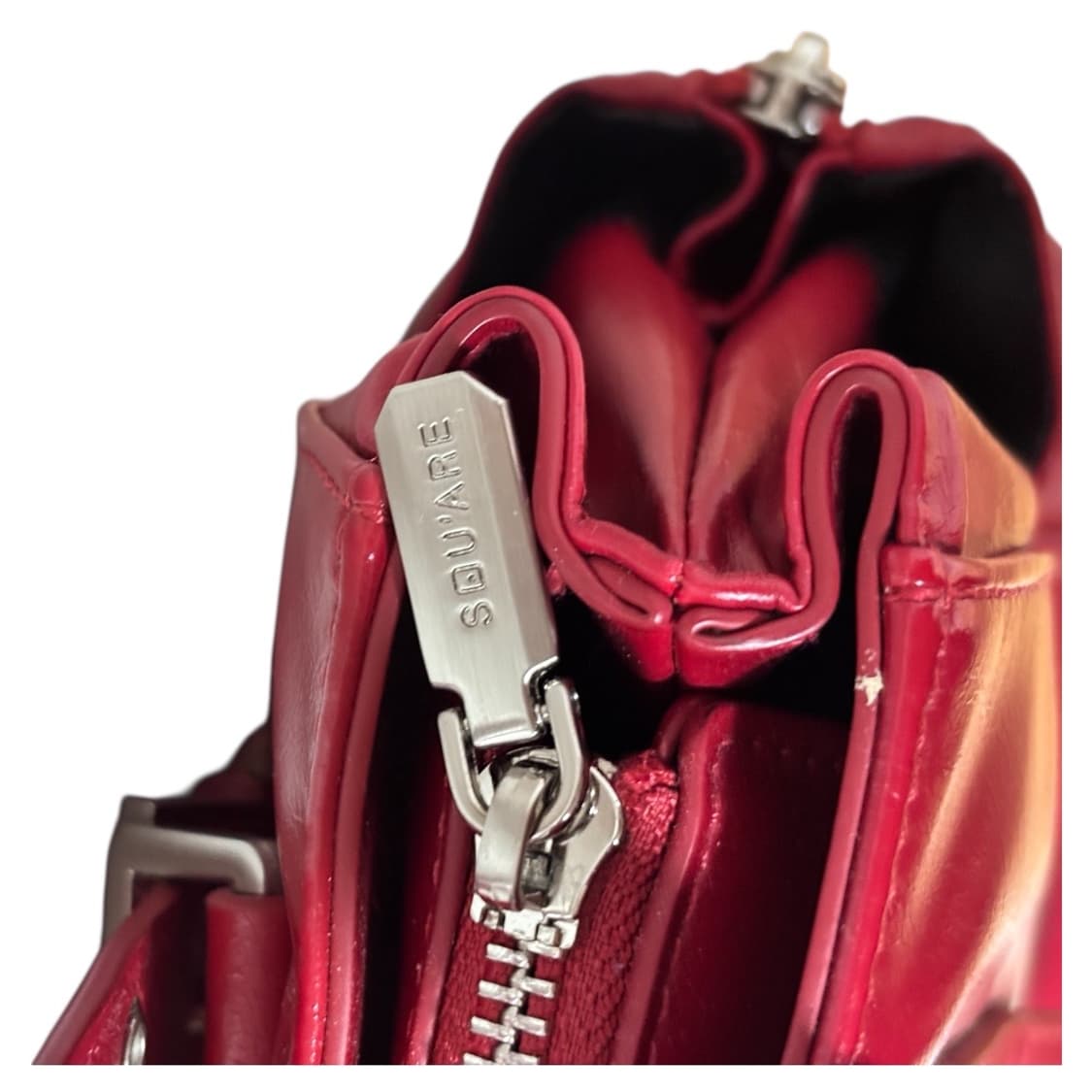 스퀘어라인 마리오 숄더백 크랙 레드 상품이미지9