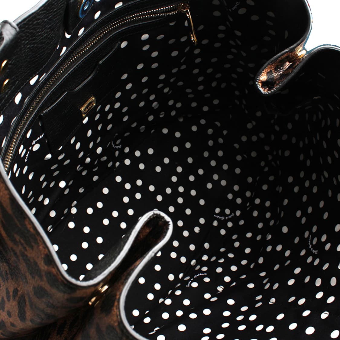 돌체 앤 가바나 레오파드 프린트 레더 빅쇼퍼백 상품이미지6