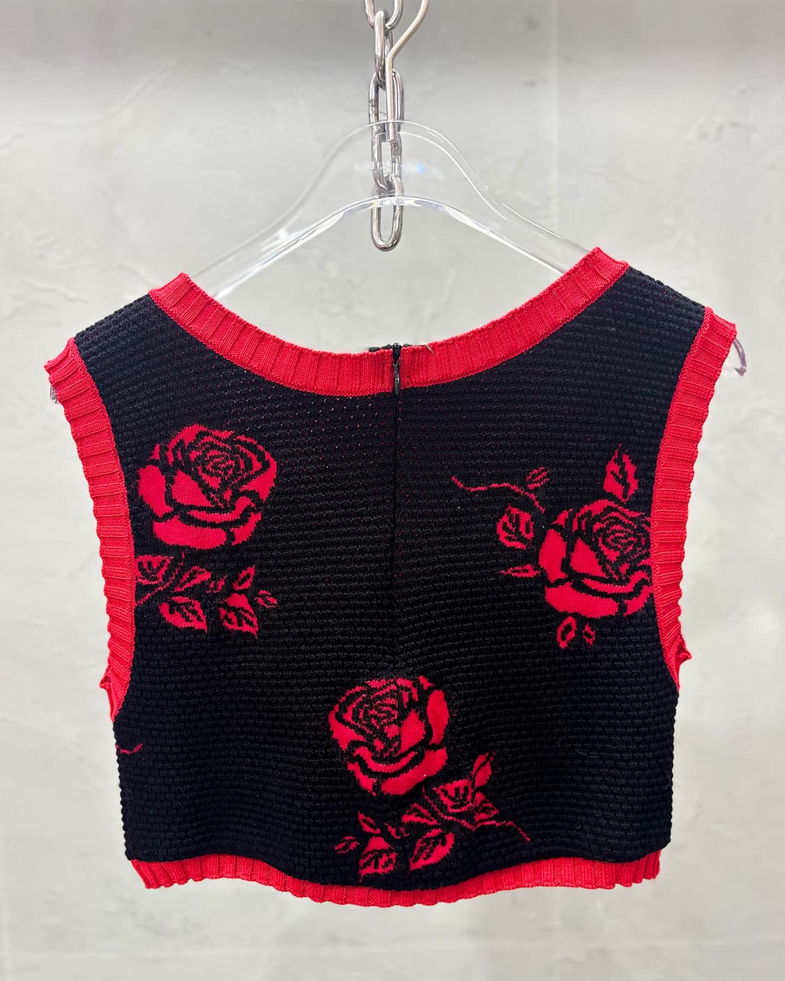 큐빅 로즈 니트 베스트 상품이미지2