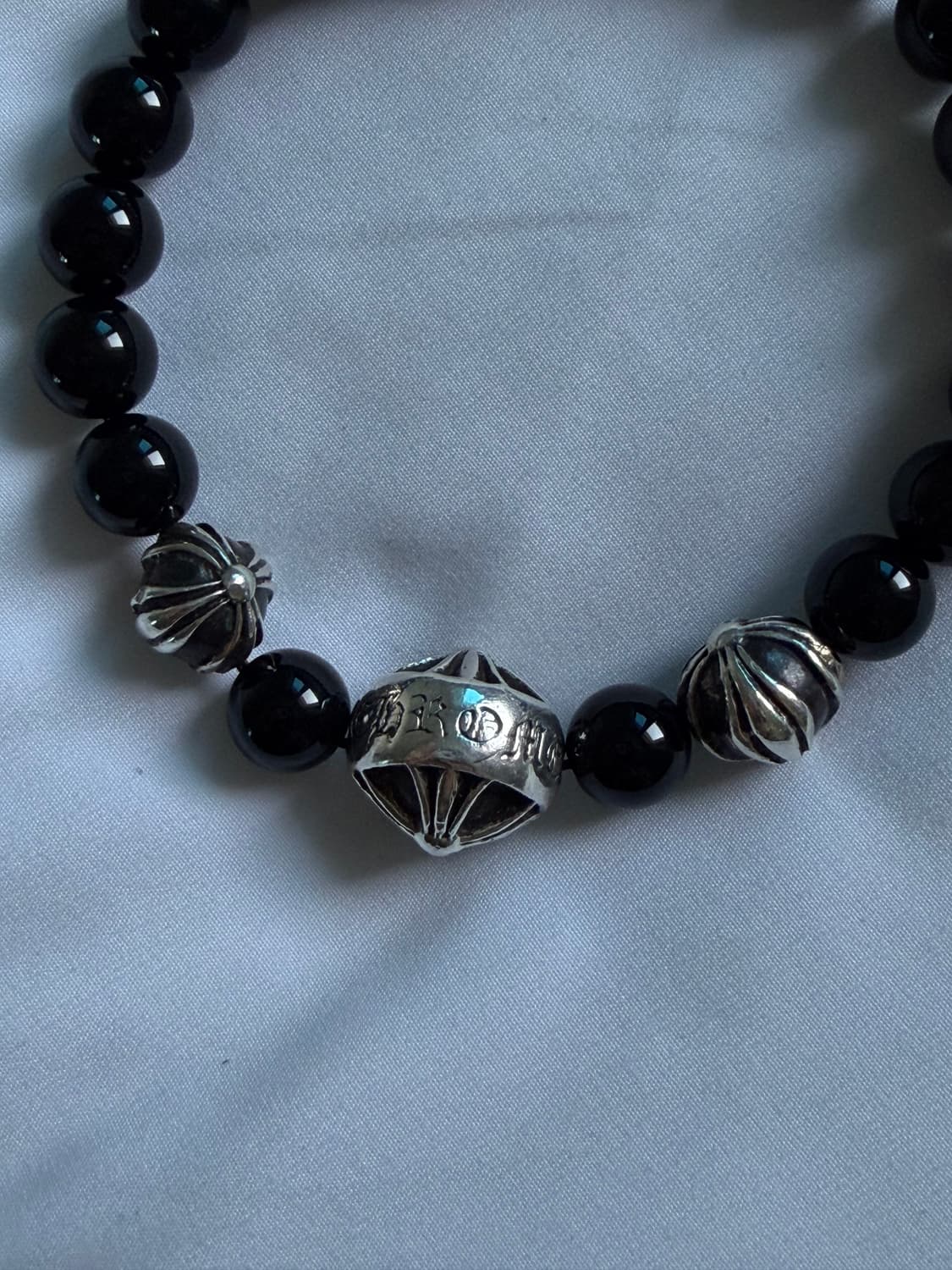 크롬하츠 오닉스 8mm 비즈 팔찌 블랙 상품이미지4