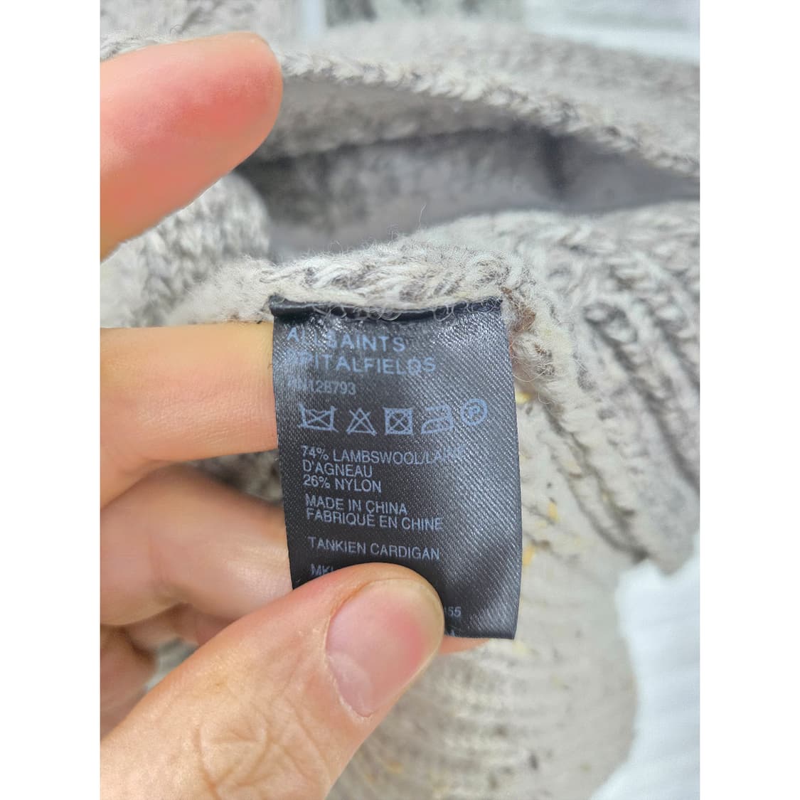 올세인츠 꽈배기 니트 가디건 S 상품이미지3
