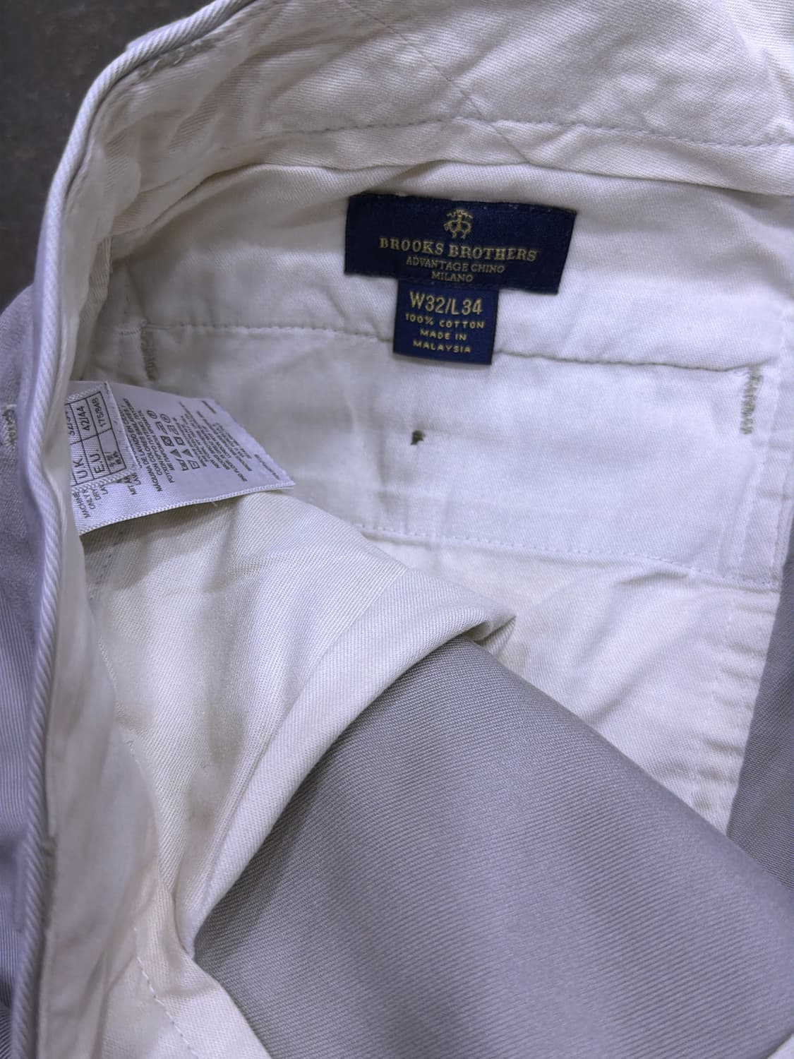 브룩스브라더스 어드밴티지 치노 밀라노핏 팬츠 스톤 베이지 32 상품이미지7
