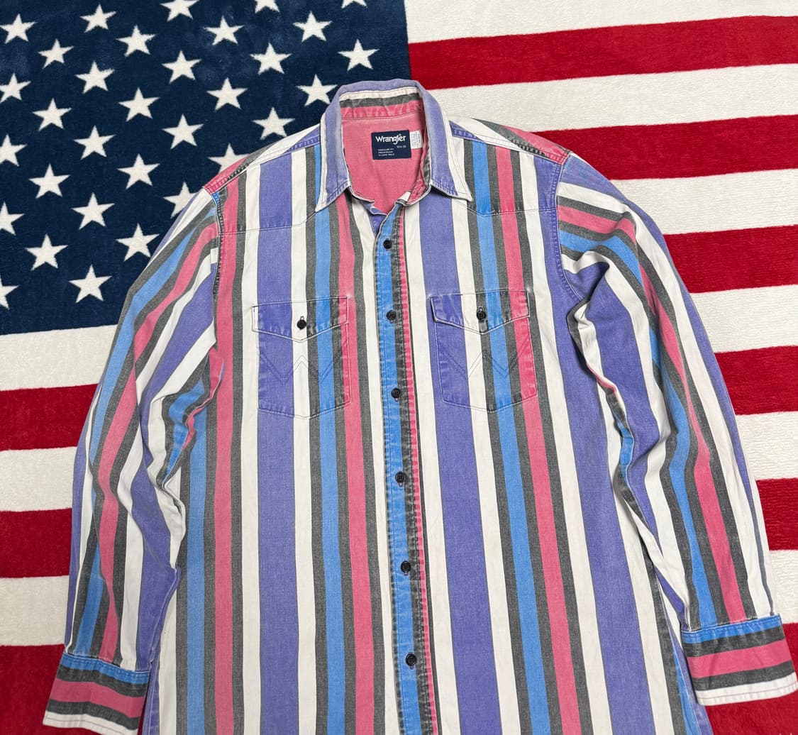 랭글러 웨스턴셔츠 90s Wrangler western shirt 빈티지 상품이미지6