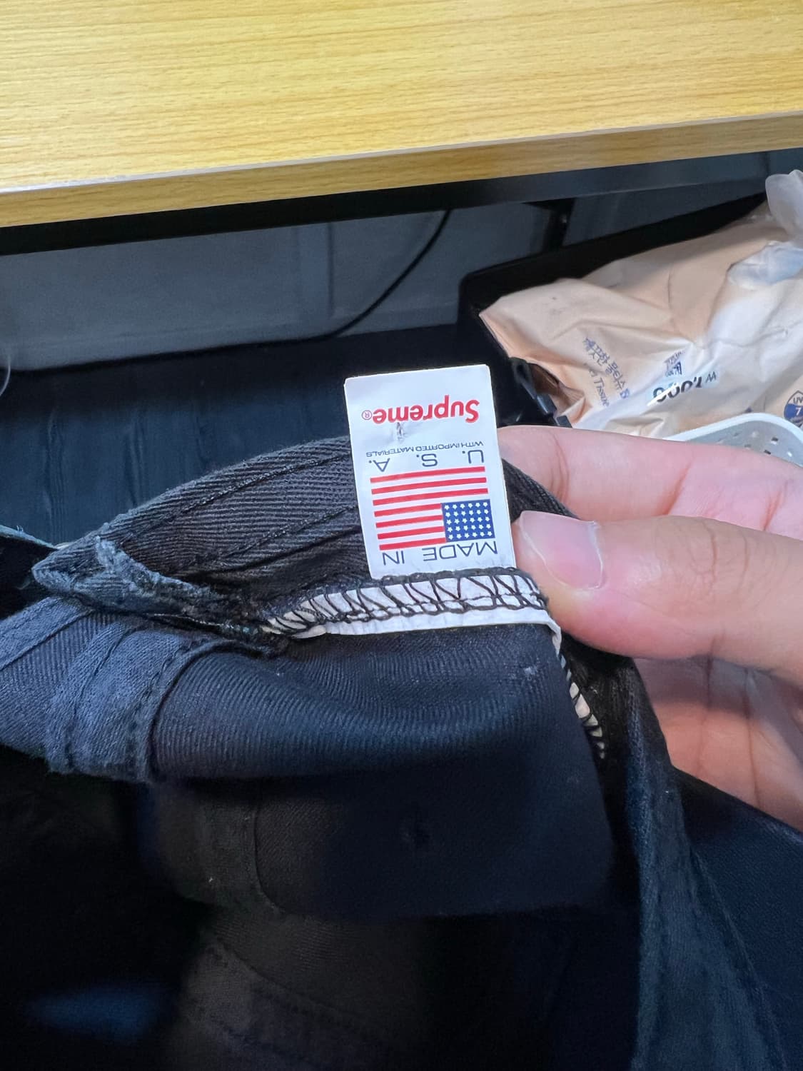 슈프림 워시드 치노 트윌 캠프캡 블랙 판매 상품이미지9