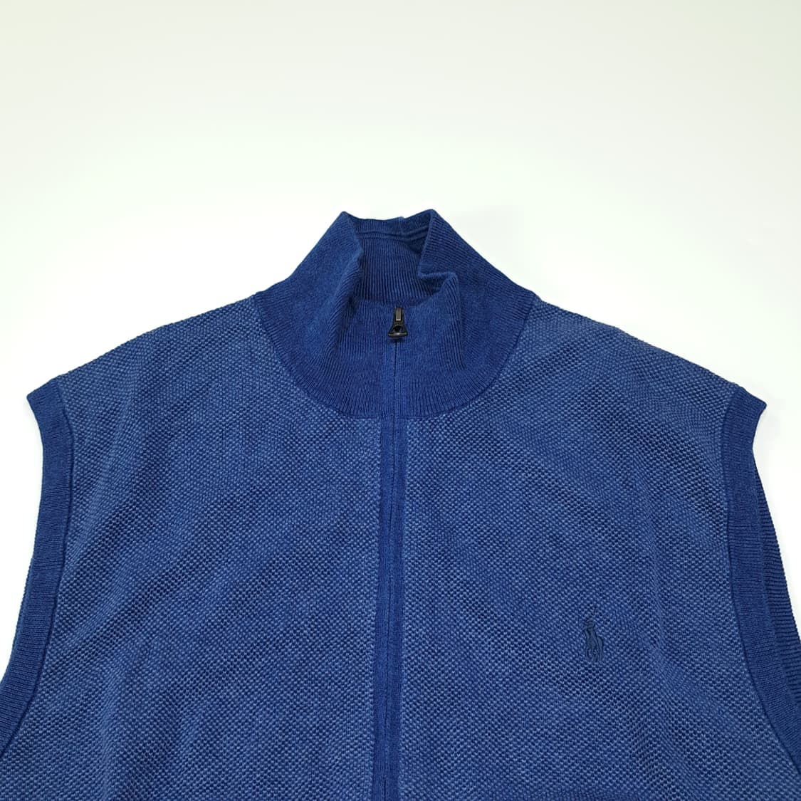 CL327 XL 폴로 피마코튼 풀집업 조끼 니트스웨터 상품이미지2