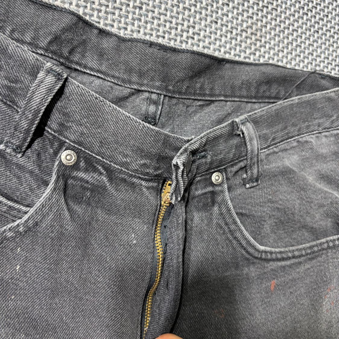 랭글러 블랙 카펜터 데님 반바지 (33) 상품이미지5