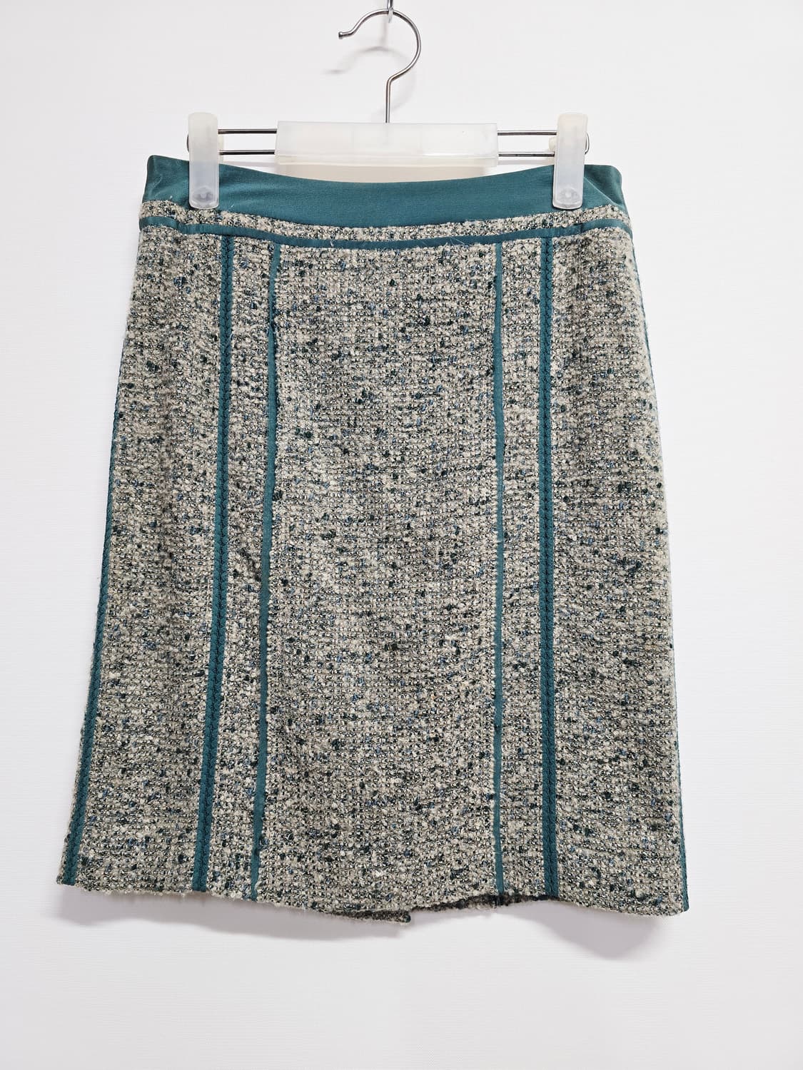 마인 트위드스커트 청록색 포인트 상품이미지1