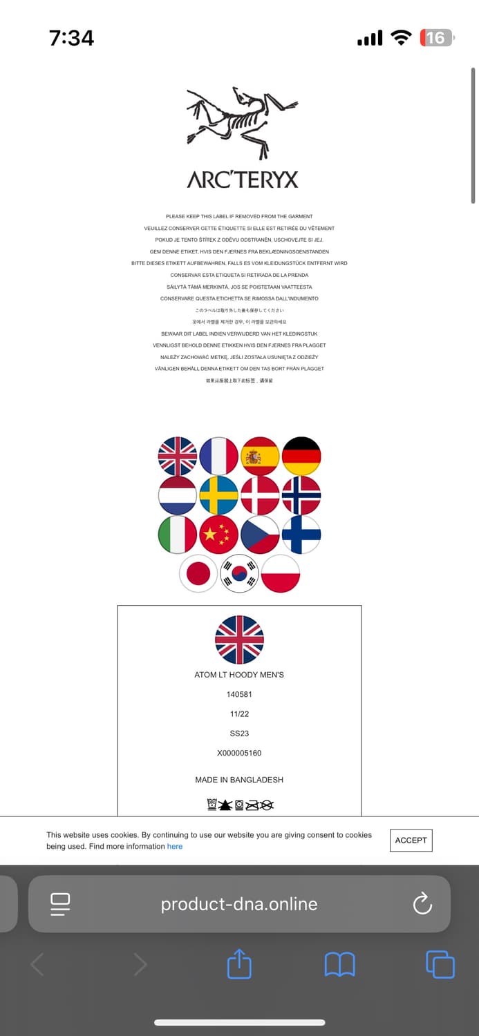 아크테릭스 아톰 LT 후디 솔레스 상품이미지5