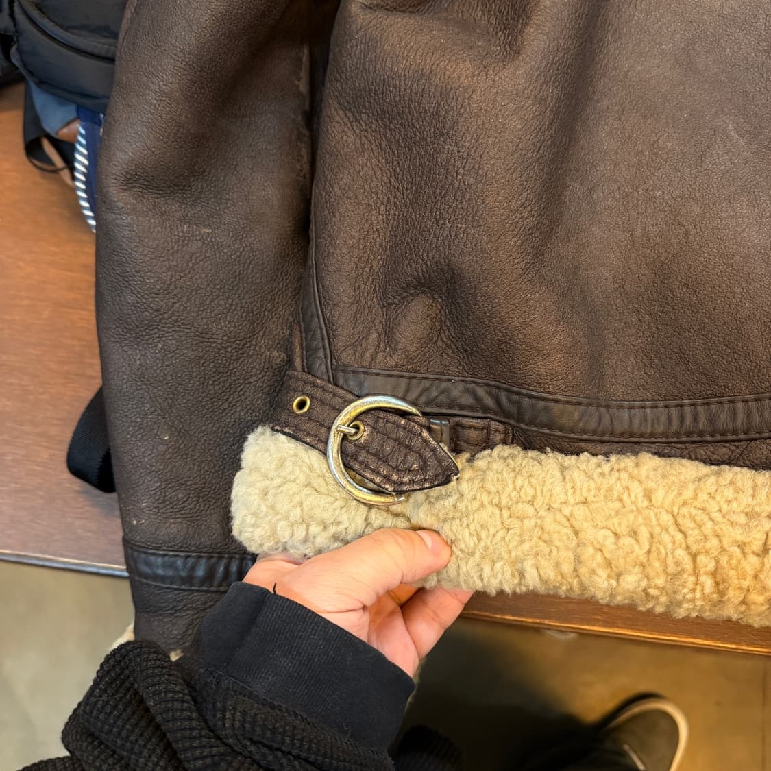 AVIATION B3 무스탕 무통 리얼레더 M ~ L 상품이미지7