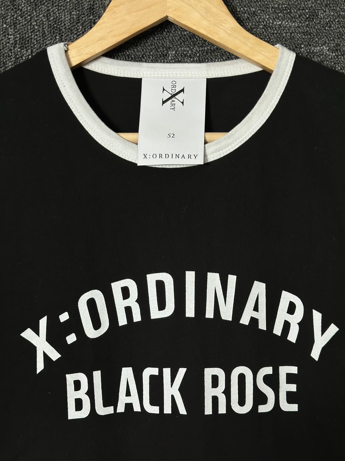 ORDINARY 블랙 로즈 링거 티셔츠 52 상품이미지3