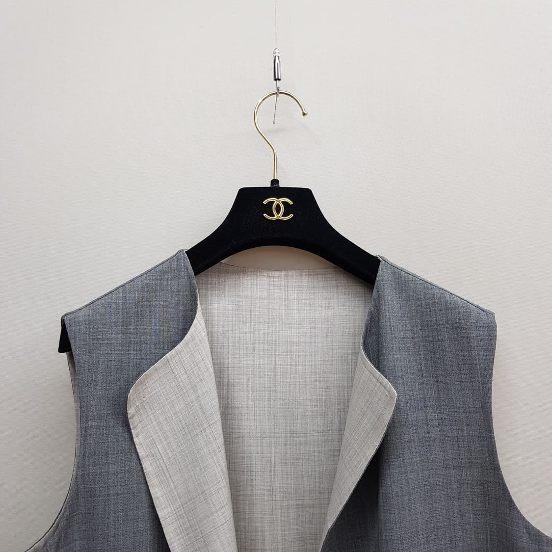 FEDELI 페델리 이탈리아 양면 리버시블 그레이 롱 베스트 it 44 상품이미지2