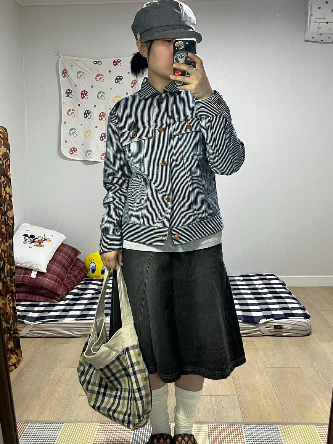 Authentic Cube Sugar 히코리 스트라이프 데님 재킷 상품이미지2