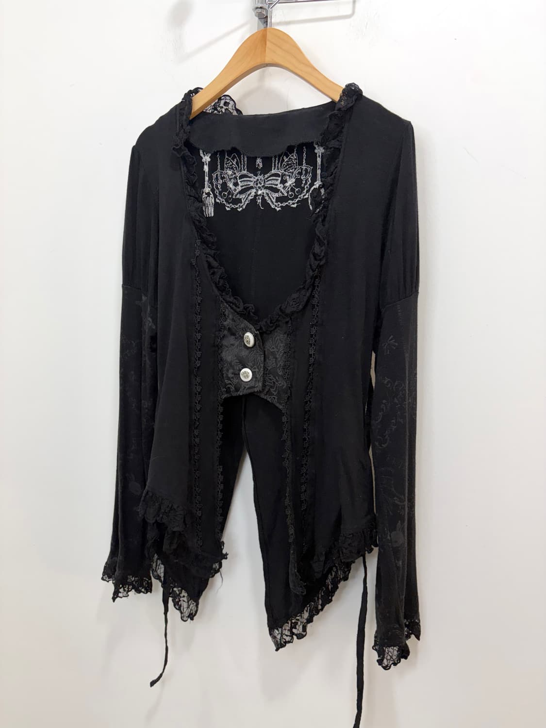 h.naoto frill 에이치나오토 레이스 고딕 히메갸루 티셔츠 가디건 상품이미지1